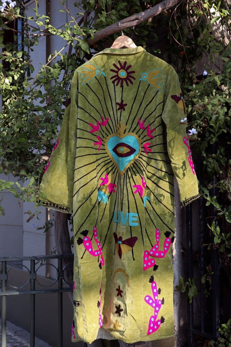 Chaqueta Chaqueta dopamine love en verde, pieza hecha a mano de Diosa Soul — vista 1 de 6
